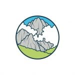 Projekt logo z górami