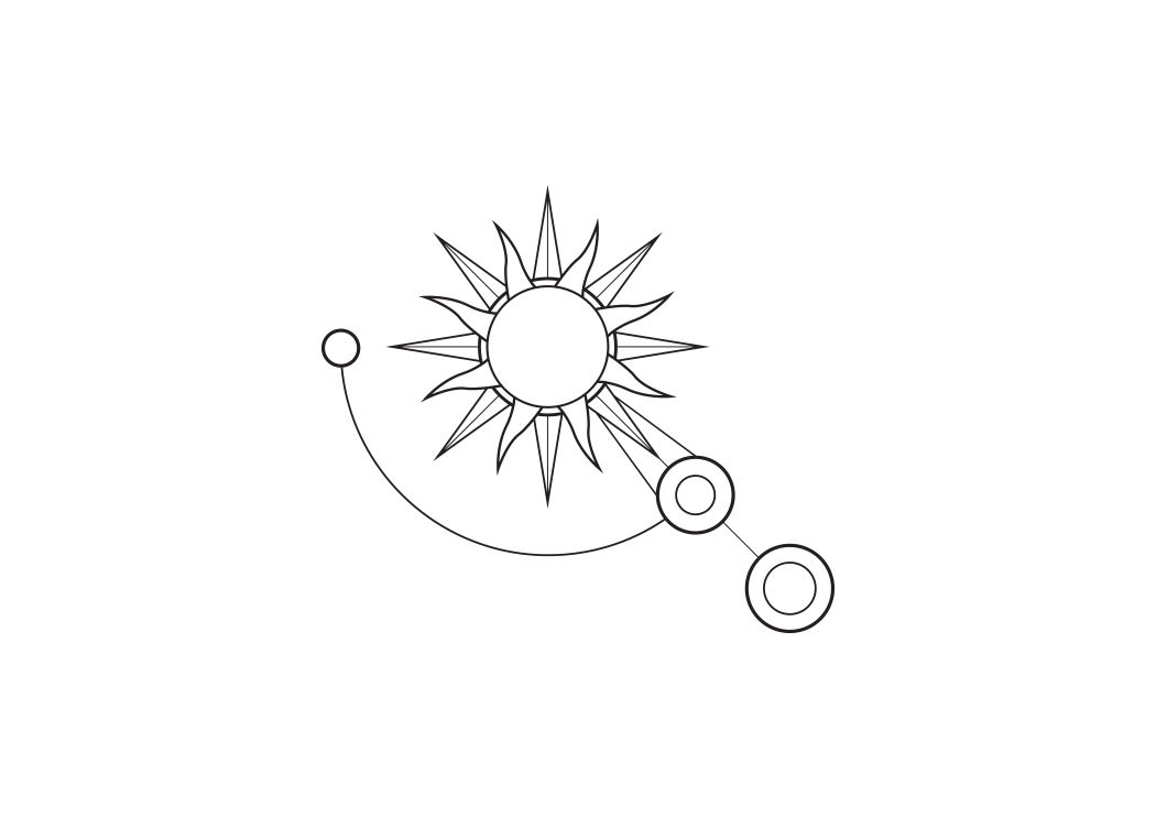 Projekt logo układ słoneczny
